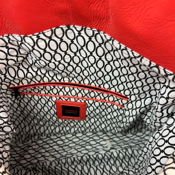 Hobo International Vibrant Red Tote Bag Crossbody Bag Shoulder Bag Leather - Picture 7 of 10